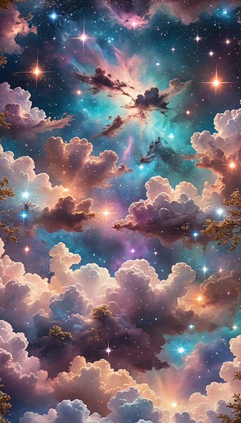 sleep, peace, , Mysterious, magical dreams magical, whimsical fantasy sparkling glistening Glittery, nebula clouds