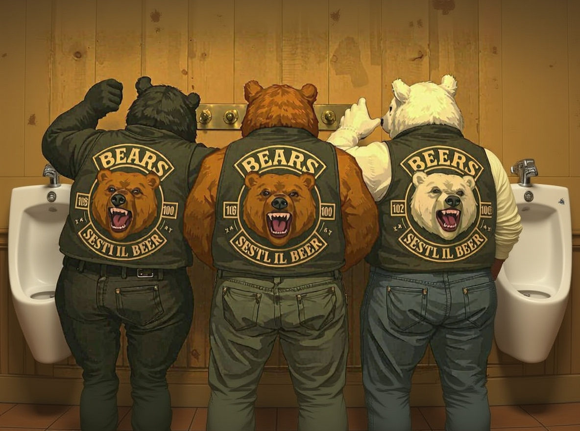 Bears in a Bar Bathroom: An Unexpected Scene