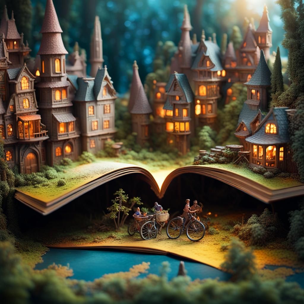 Colorful Pop-Up Book Scenes of Fantasy Worlds