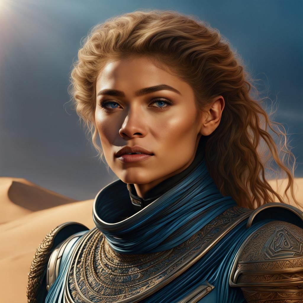 Zendaya Portrait in Dune Style