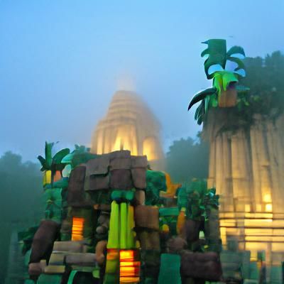 Lost Jungle Temple Ruins