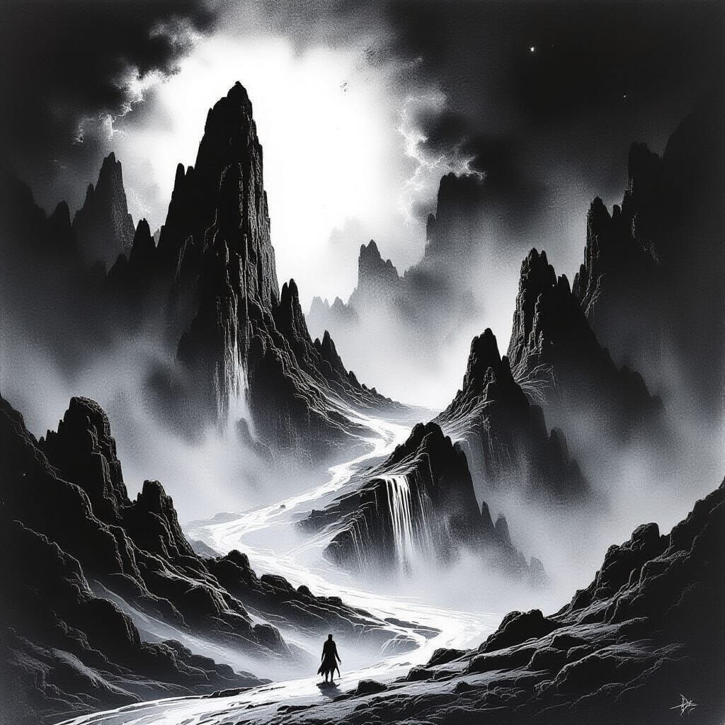 Surrealist Sanxia Long Ridge Landscape