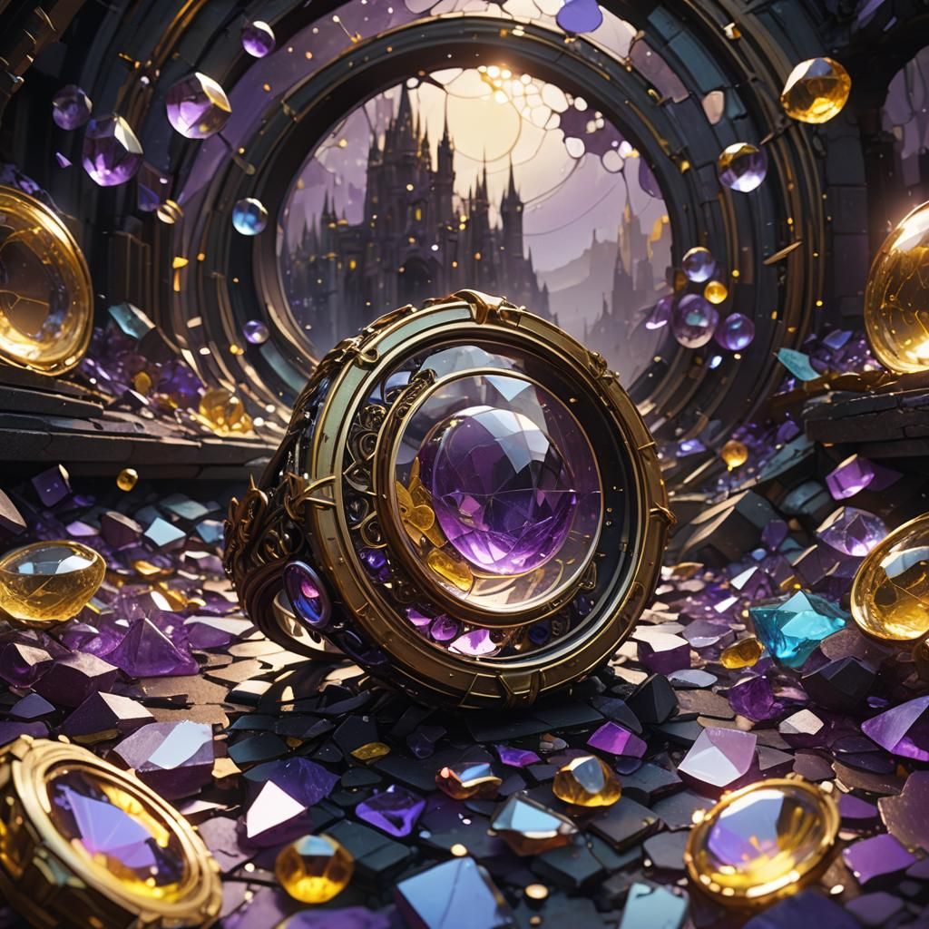 Multi-Dimensional World with Broken Glass Rings