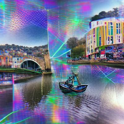 Holographic Bristol Cityscape: A Futuristic View
