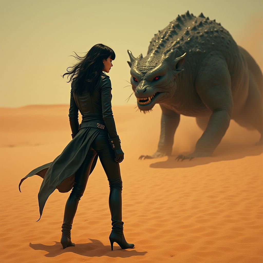 Fearless Spy Confronts Basilisk in the Libyan Desert