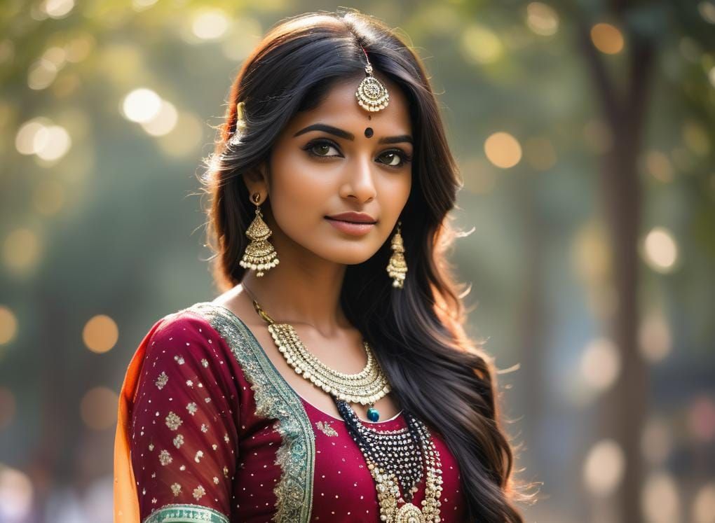 Stunning Portrait of a Beautiful Indian Girl
