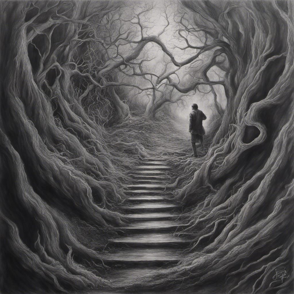 Hyperdetailed Charcoal Drawing: Overcoming Obstacles