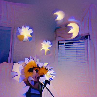 Moonlit Daisies in a Photorealistic Style