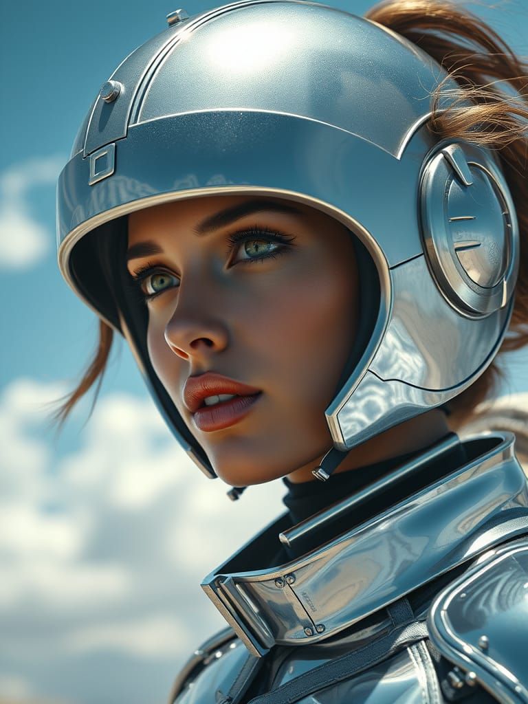 Silver Goddess in Radiant Light