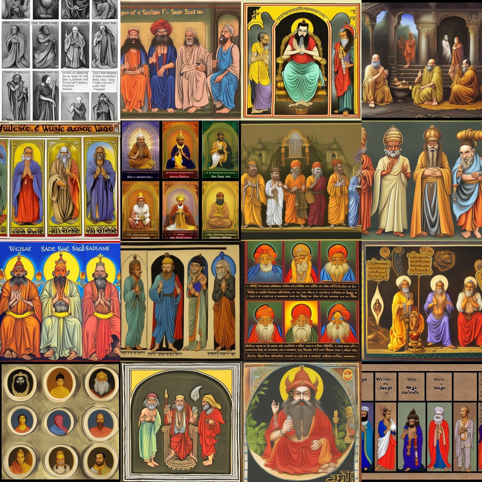 Mystical Sage: Digital Rendering of Ancient Wisdom