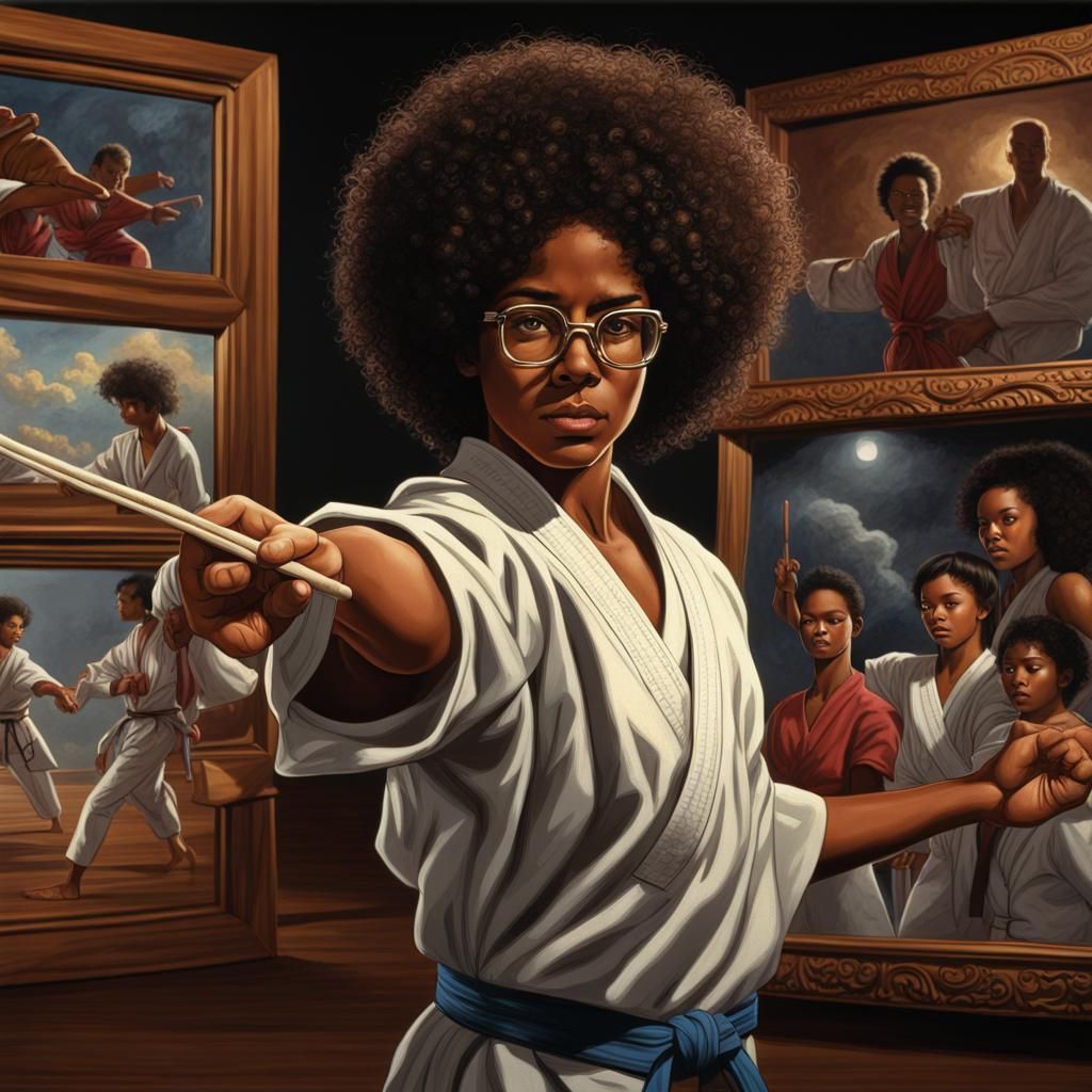 Karate Class in Hidden Dojo, Fantasy Concept Art