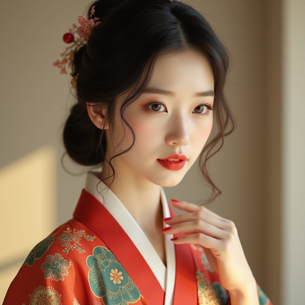 Dreamy Korean Beauty in Vintage Hanbok