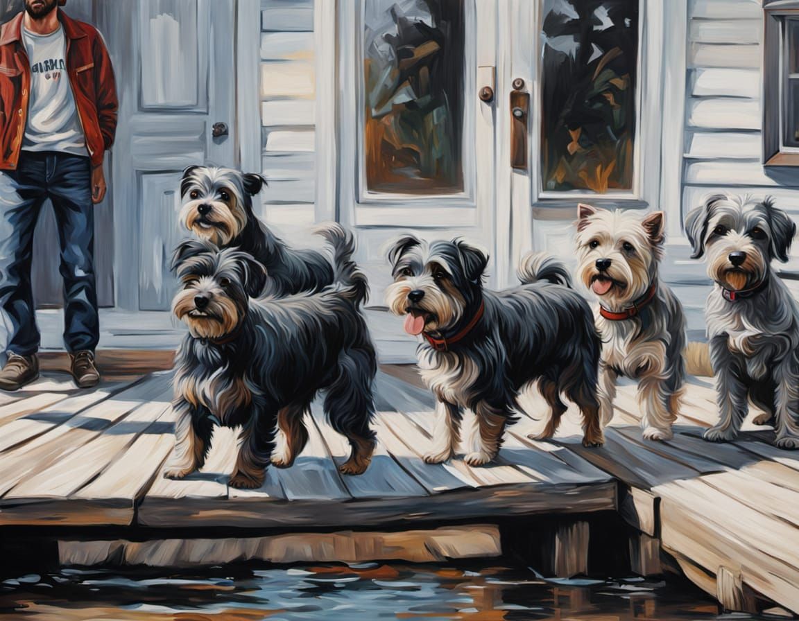 Dramatic Oil Painting of a Person in Splash Art