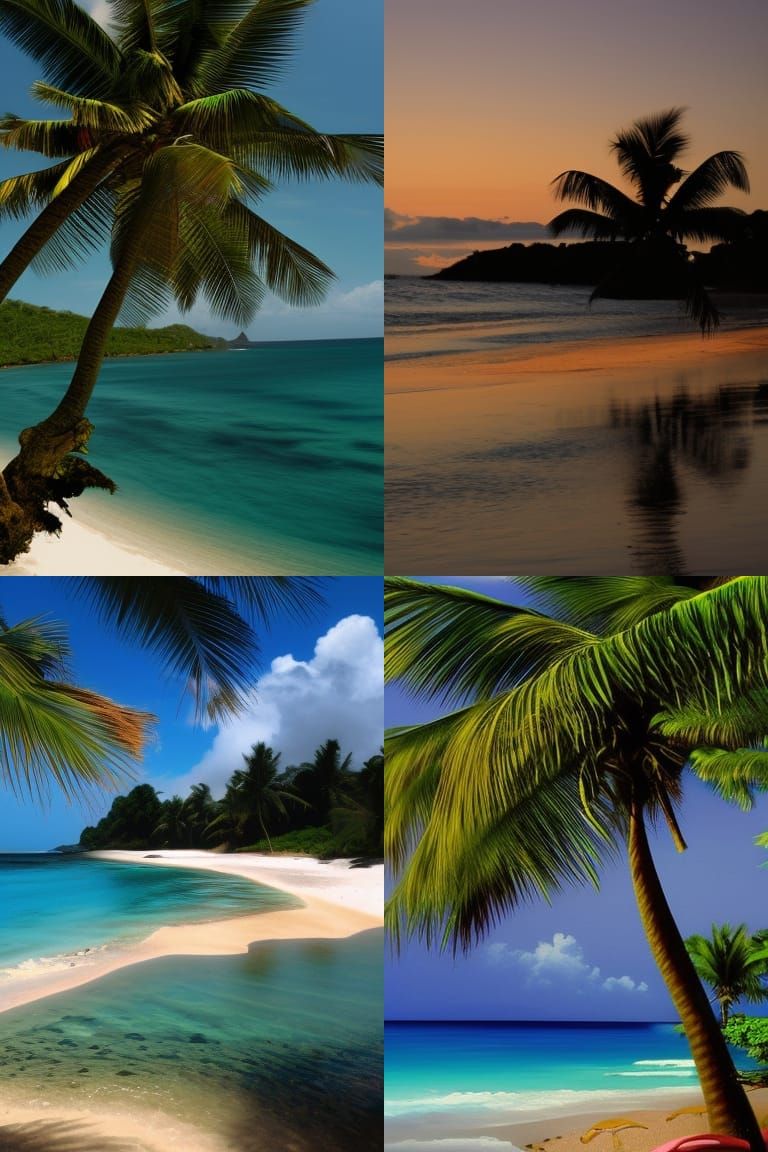 Idyllic Tropical Beach Scene