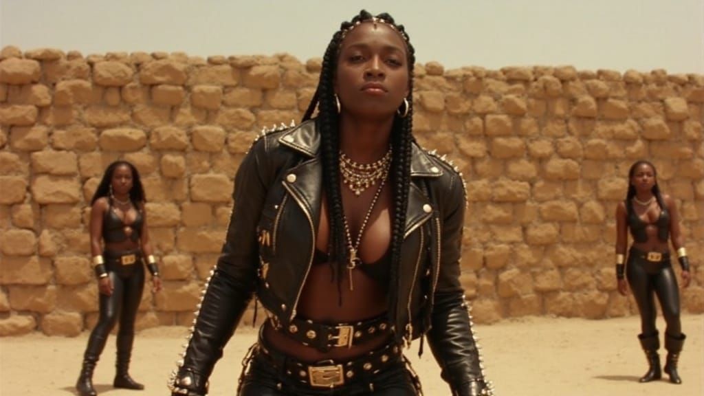 Ethereal Desert Rebel in Cyberpunk Style