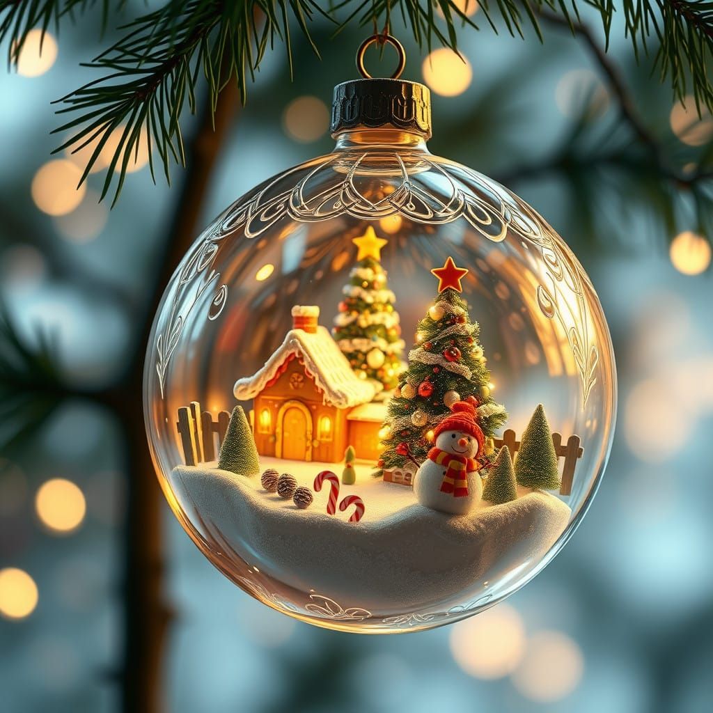 Ethereal Glass Ornament Radiates Whimsical Christmas Magic