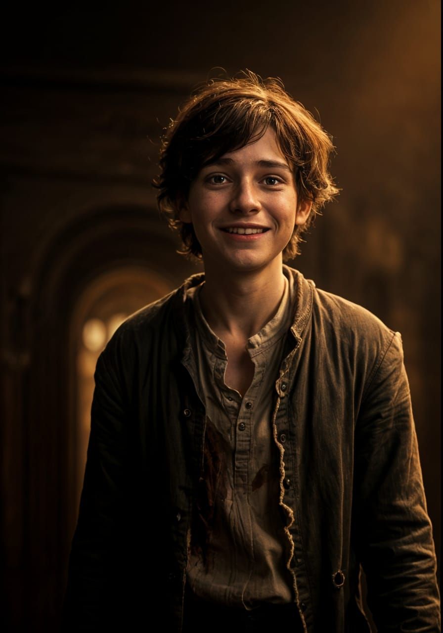 Cinematic Portrait of a Clumsy Young Man