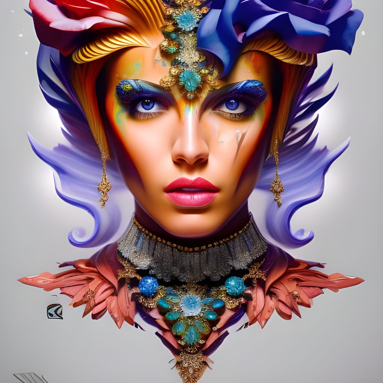 Intricate Paper Fold Sculpture of Peonies in Origami Style