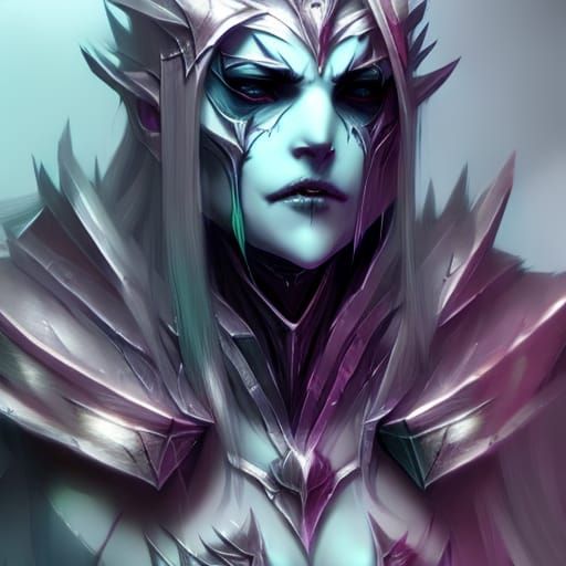 Smug Undead Lich Queen Portrait in Artgerm Style