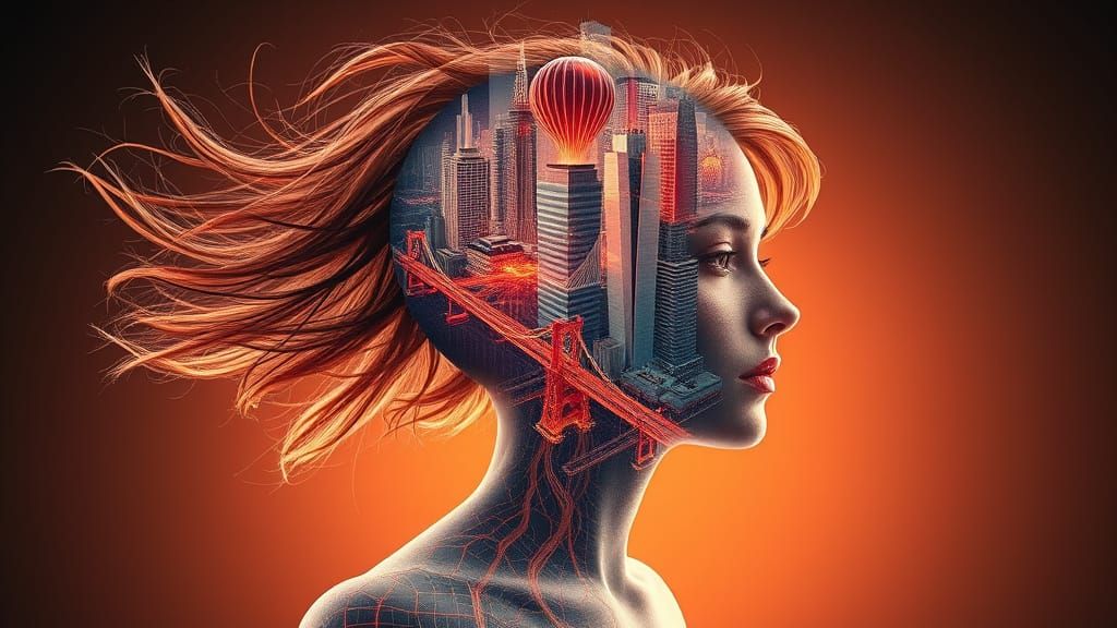 Holographic Woman with Metropolis in Mind