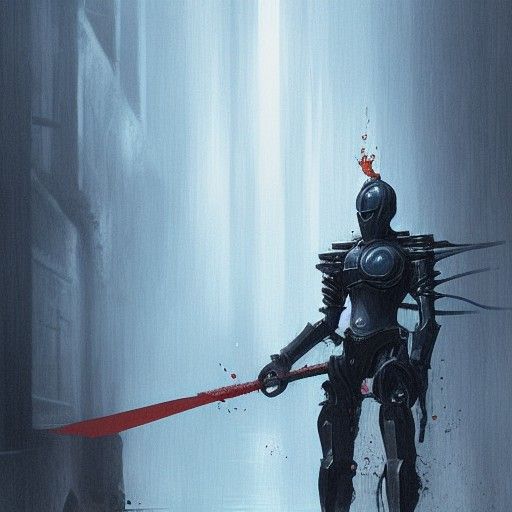 Water Robot Knight in Sinister Style
