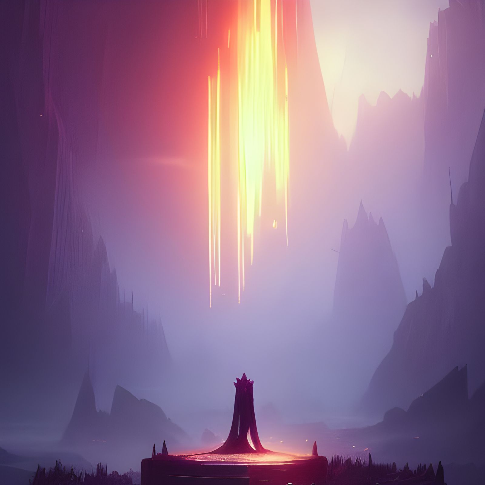 Violet Flame Dark Fantasy Concept Art