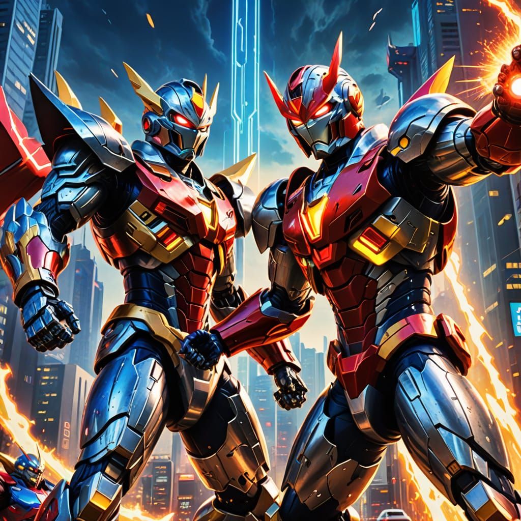 Epic Ultraman Omega vs Mazinkaiser Anime Fight