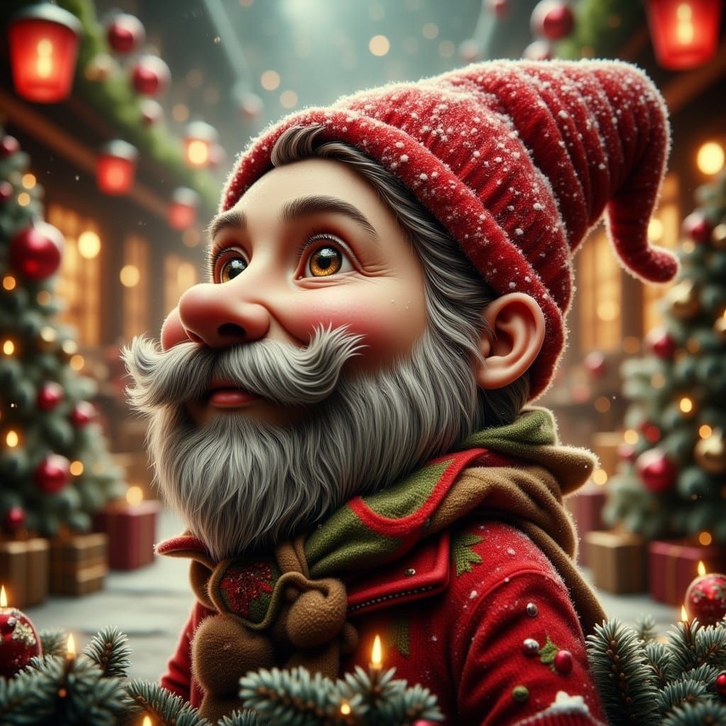 Festive Hyperrealistic Christmas Scene