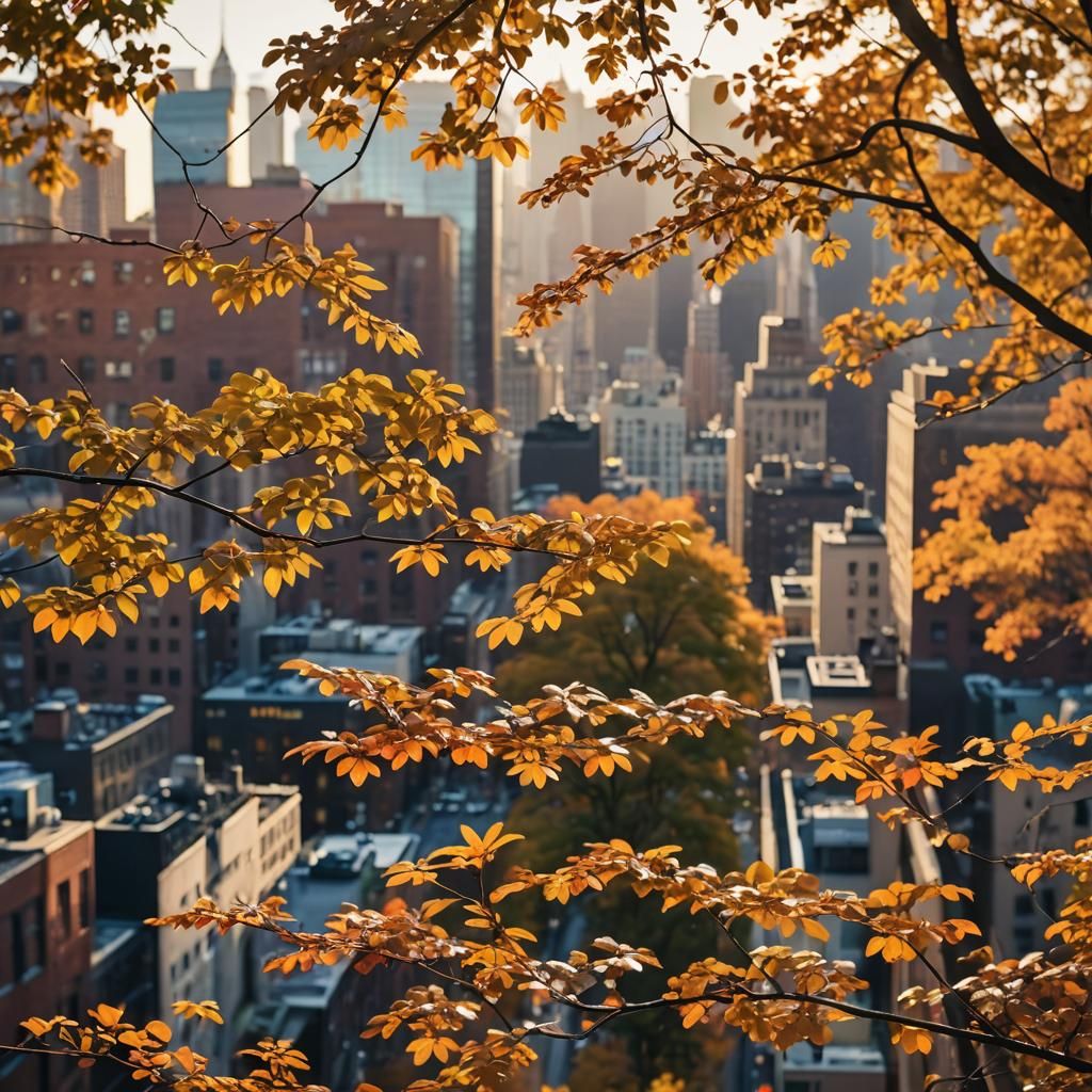 New York Autumn Landscape Photography in Golden Hour