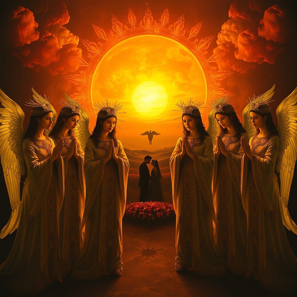 Spanish Angels Pray for Star-Crossed Lovers at Blazing Sun A...