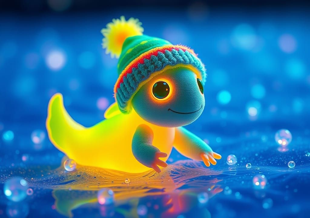 Body-Sliding Amoebic Slug in a Beanie