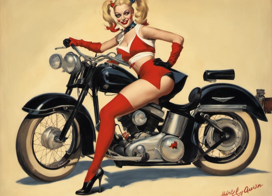 Harley Quinn in Pin-Up Style