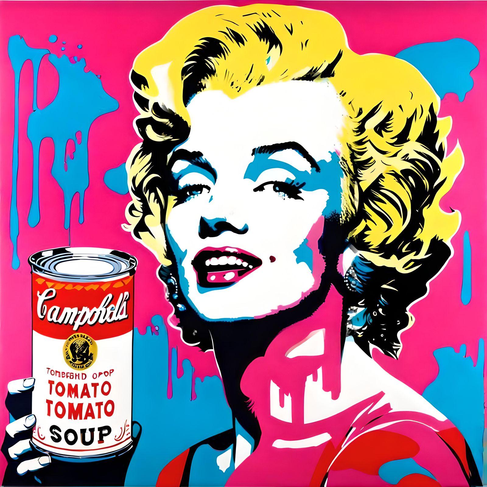 Iconic Homage: Andy Warhol's Marilyn Monroe & Campbell's Tom...