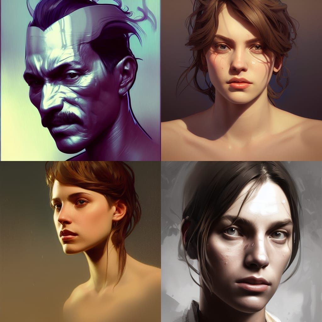 Detailed Portrait in Dynamic Lighting