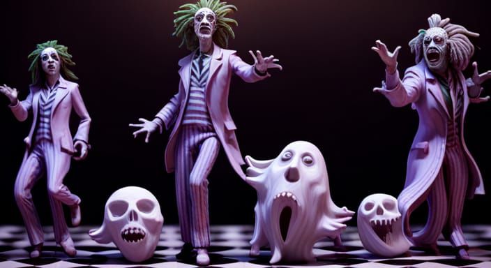 Beetlejuice Miniature Action Set in Zombiecore Style