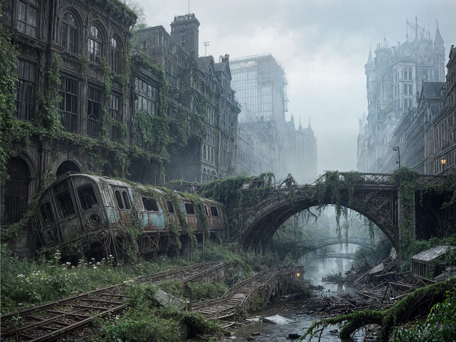 Post-Apocalyptic London Reclaimed by Nature