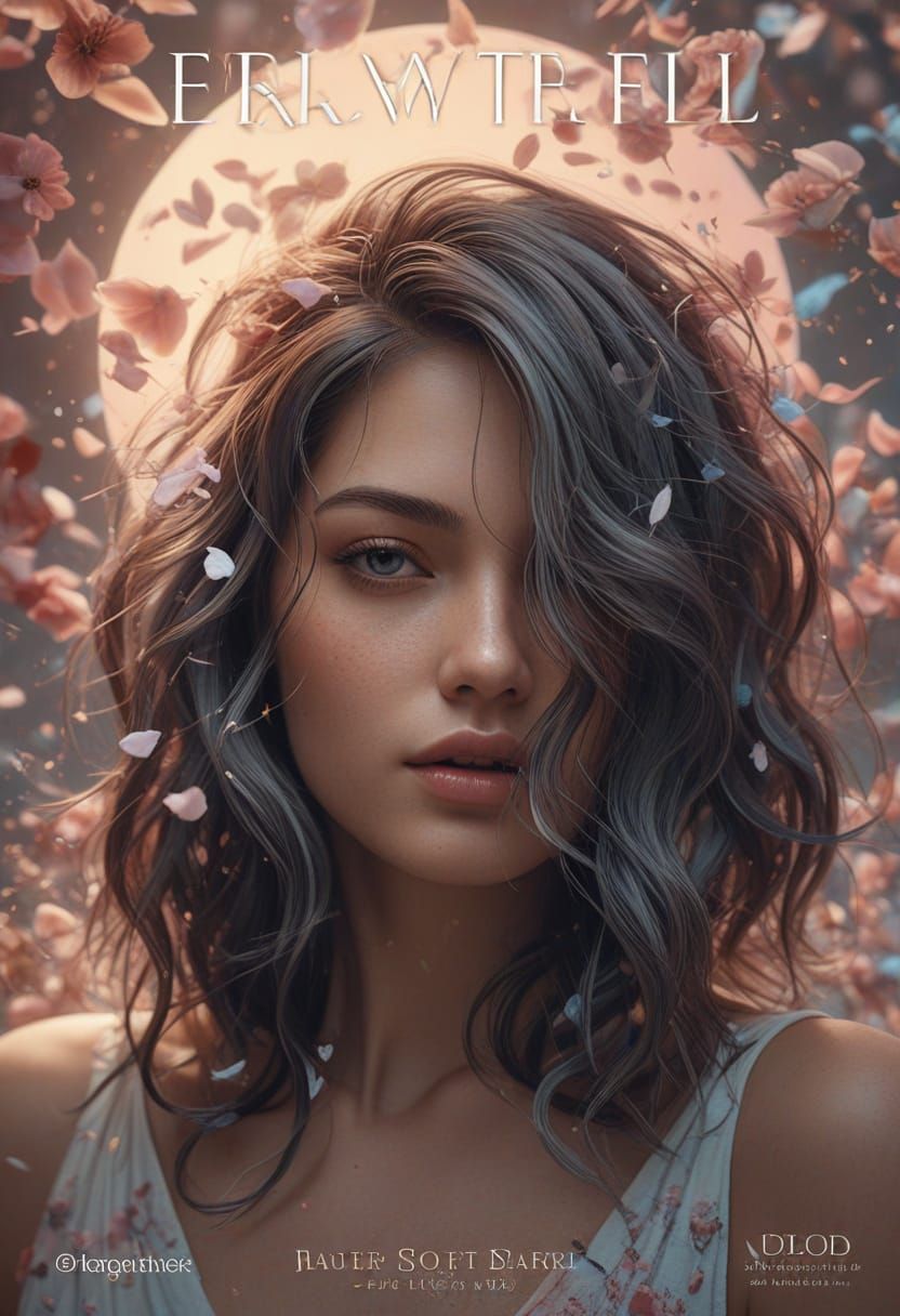 Hyper-Realistic Digital Art of a Young Woman in Ethereal Bea...