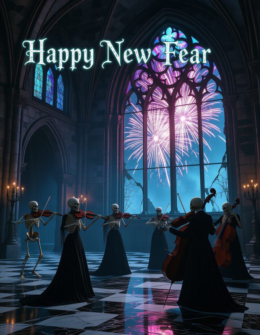 Undead Gothic Celebration in Ruined Palace