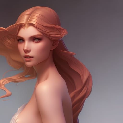 Cute Girl Portrait in Hyperdetailed Style