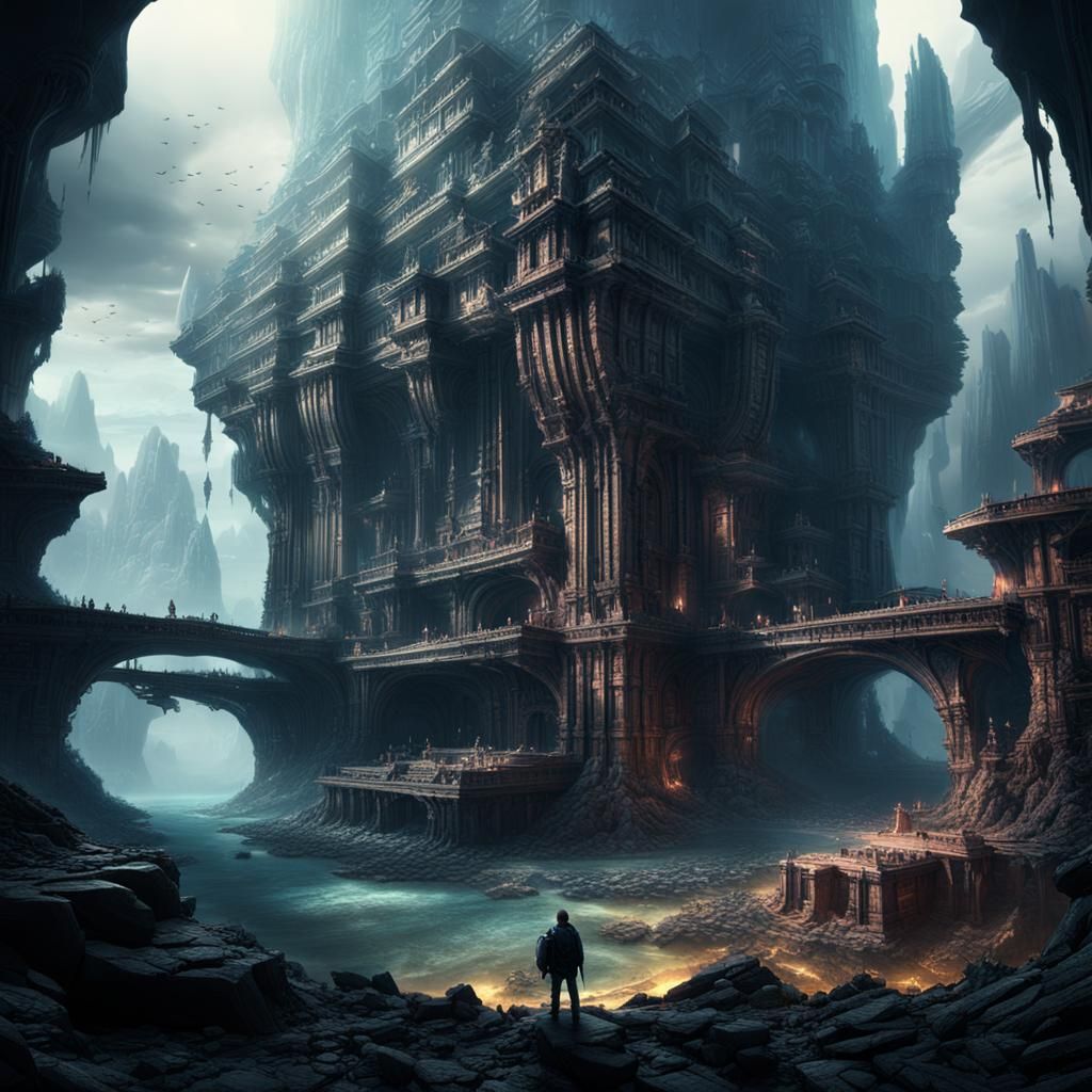 Epic Cavernous Void: Digital Matte Painting