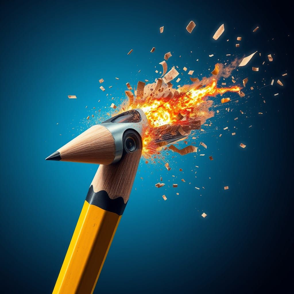 Sleek Sports Car Blasts Forth from Majestic No. 2 Pencil in ...