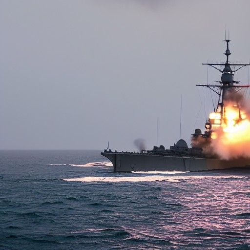 Battleships in Naval Warfare: Explosions in the Rain