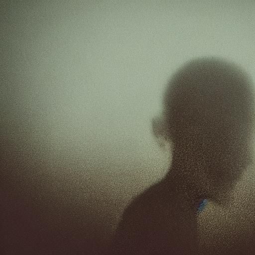 Mysterious Figure in Dimly Lit Room Concept Art