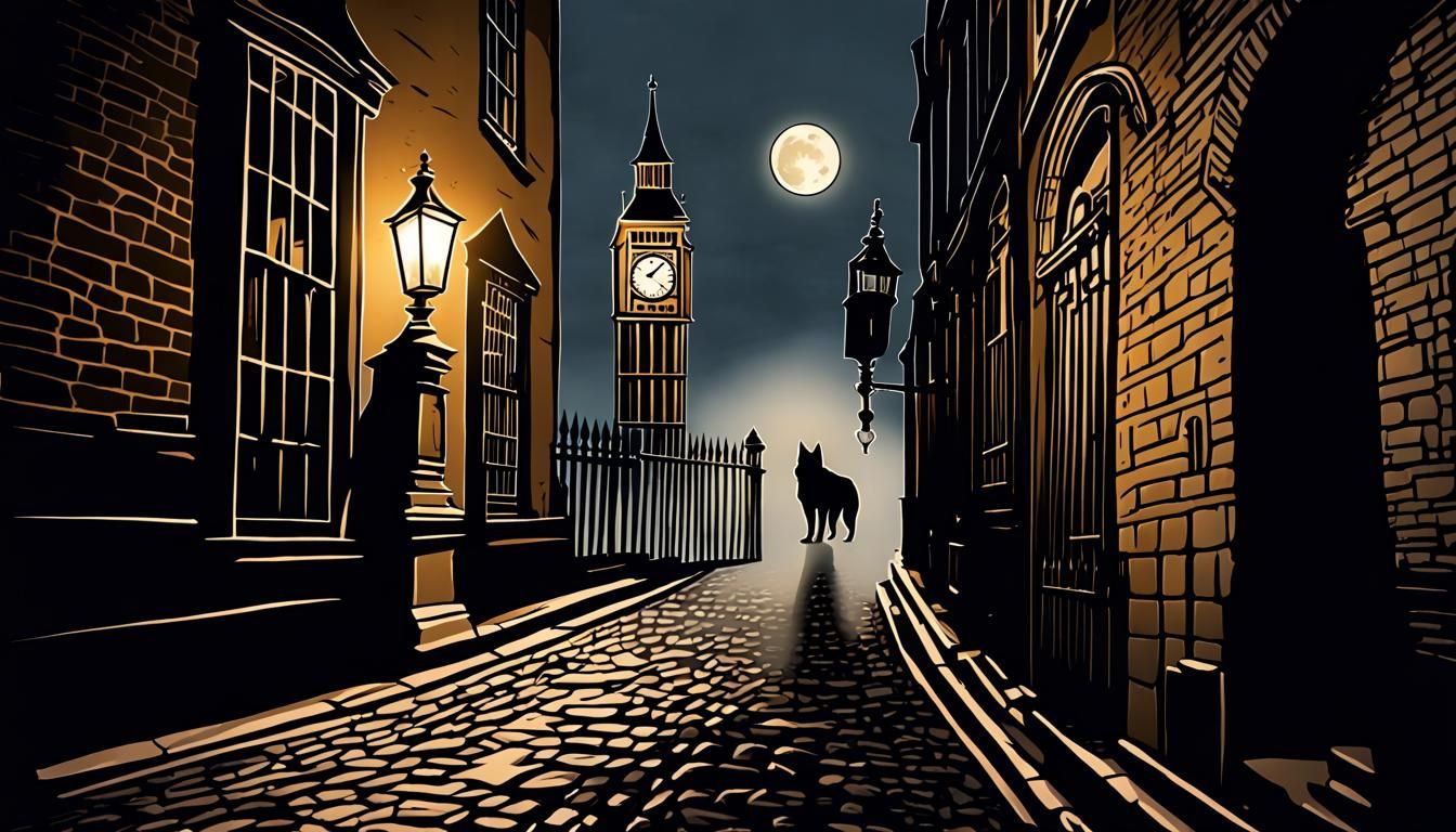 Shadowy Wolf-like Creatures in 18th Century London