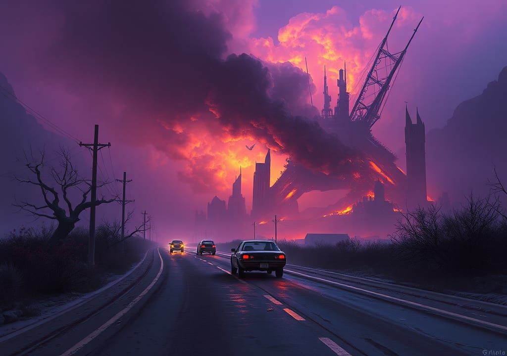 Dark Fantasy Road to Ruin: Hyperdetailed Concept Art