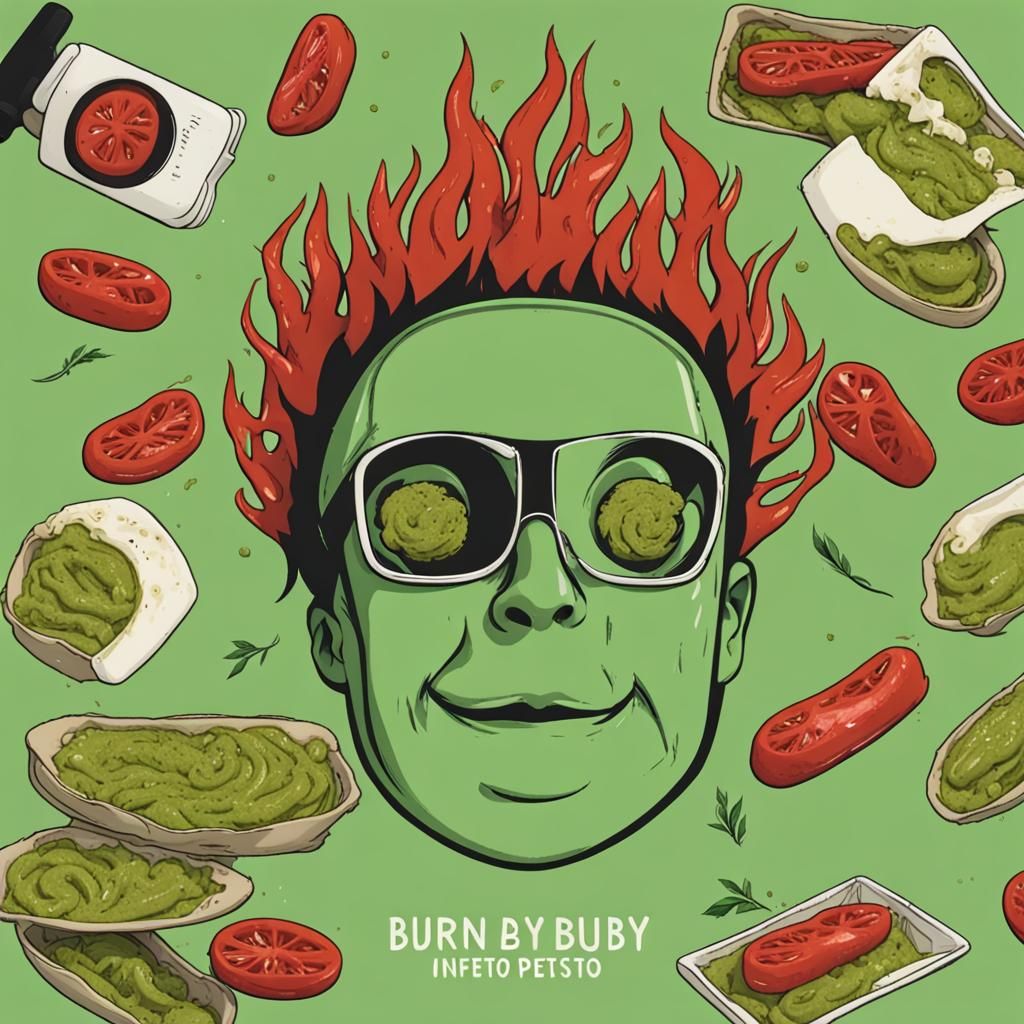 Burning Image Generated from Simple Prompt