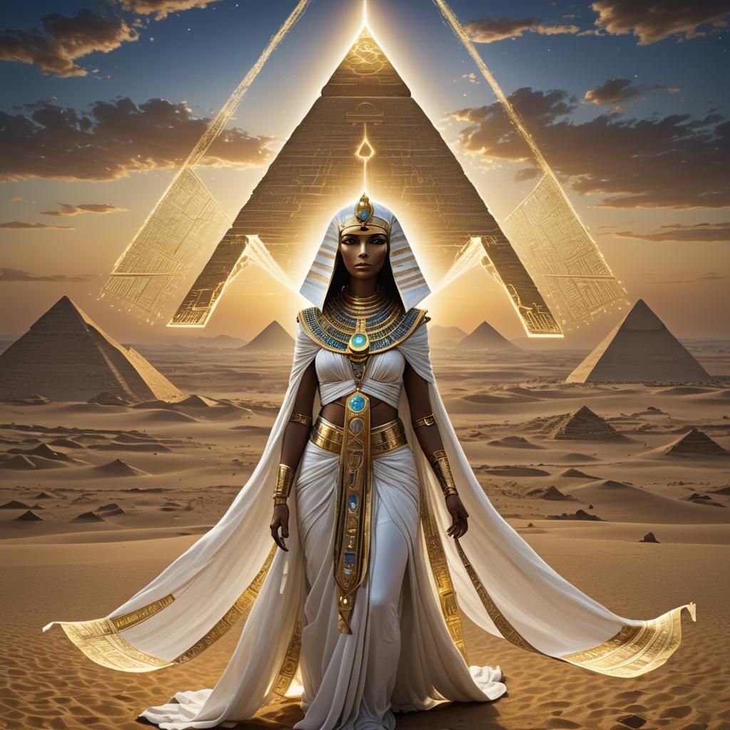 Egyptian white and gold