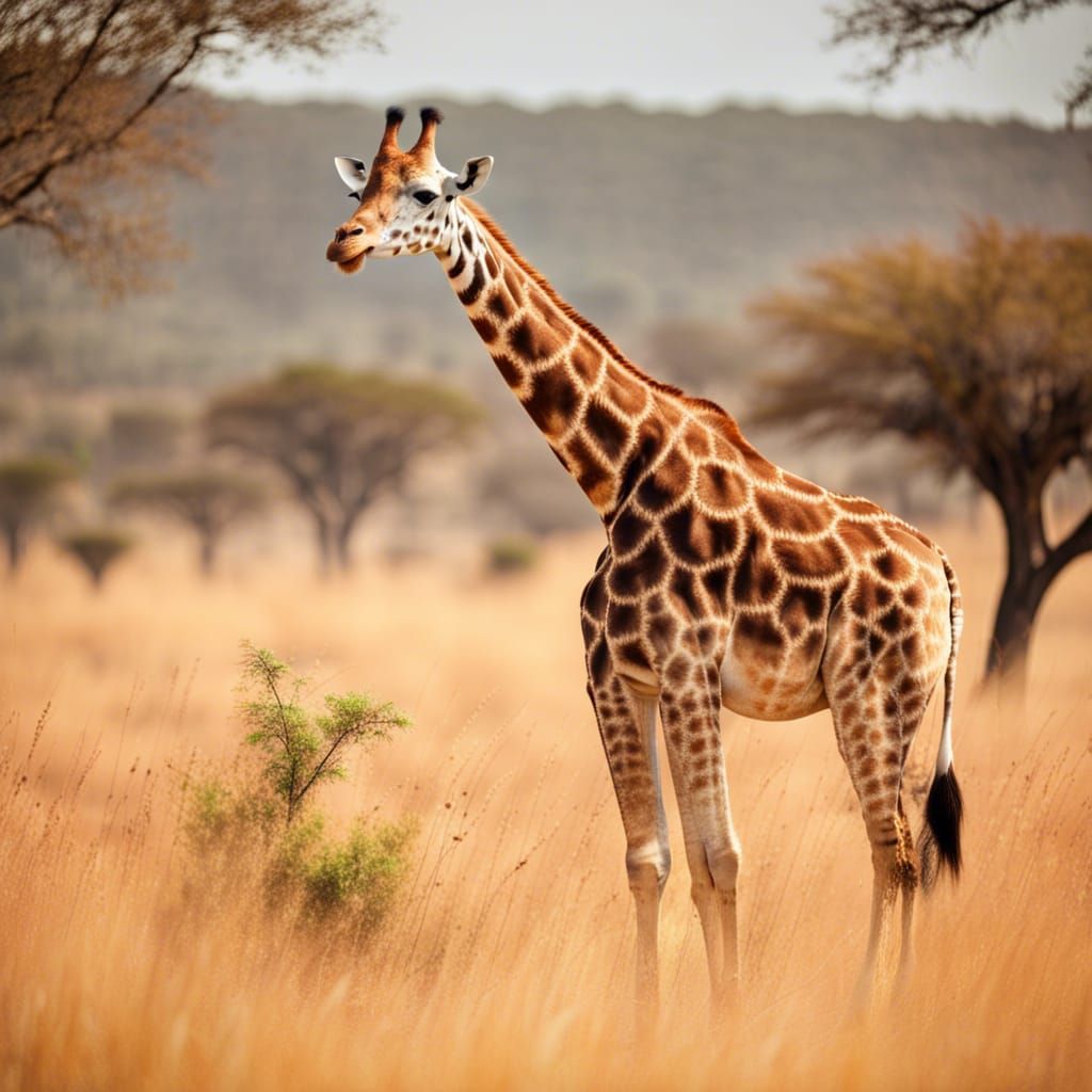 Beautiful Giraffe in the African Savannah