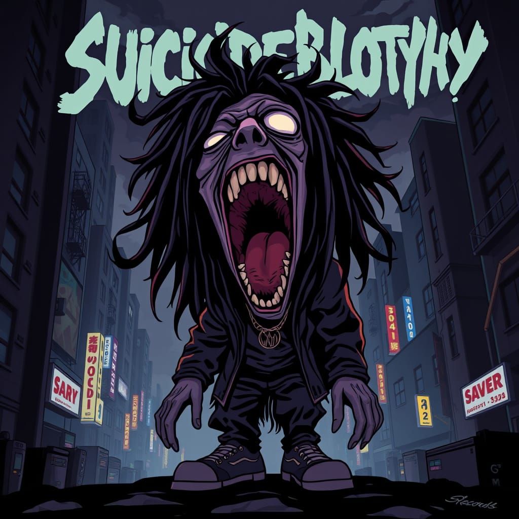 Dark $uicideboy$ Cartoon Character Mutation in 59 Records Po...