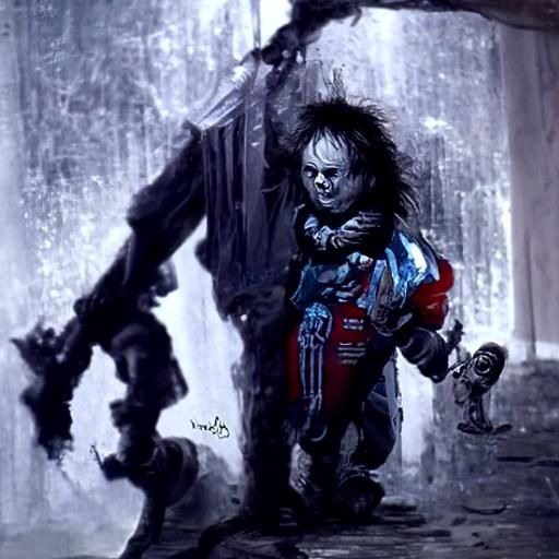 Chucky Horror Art in Doré Style